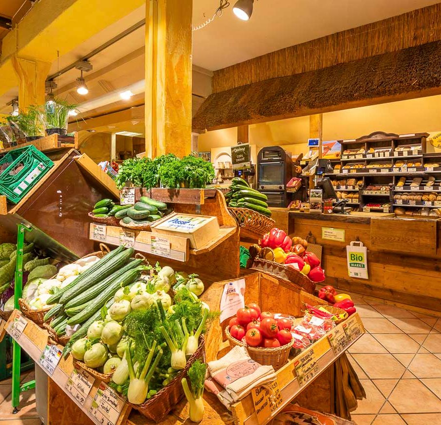 Gemüseauslage im Naturkostladen Häcklingen in Lüneburg